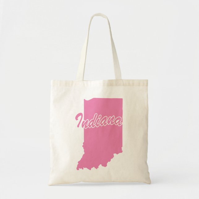 State Of Indiana Shape Tote Bag (Front)