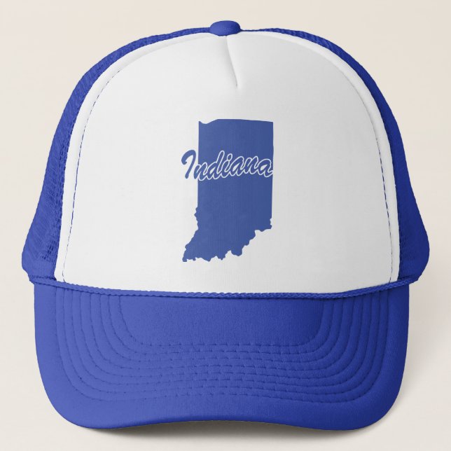 State Of Indiana Shape Trucker Hat (Front)