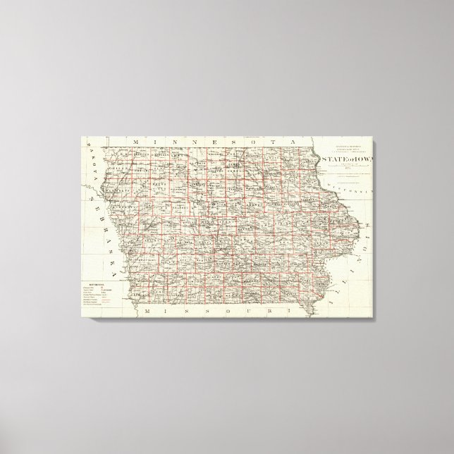 State of Iowa Canvas Print (Front)