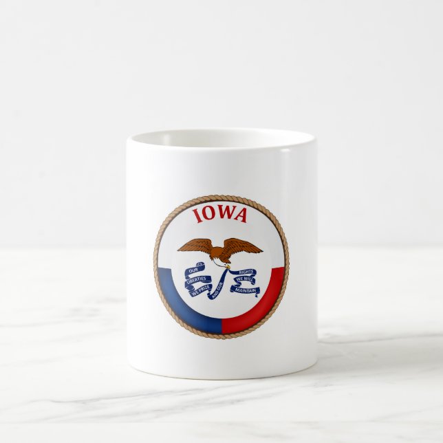 State of Iowa Flag Seal Coffee Mug (Center)