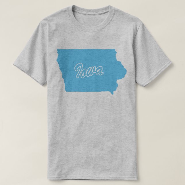 State Of Iowa Shape T-shirt (Design Front)