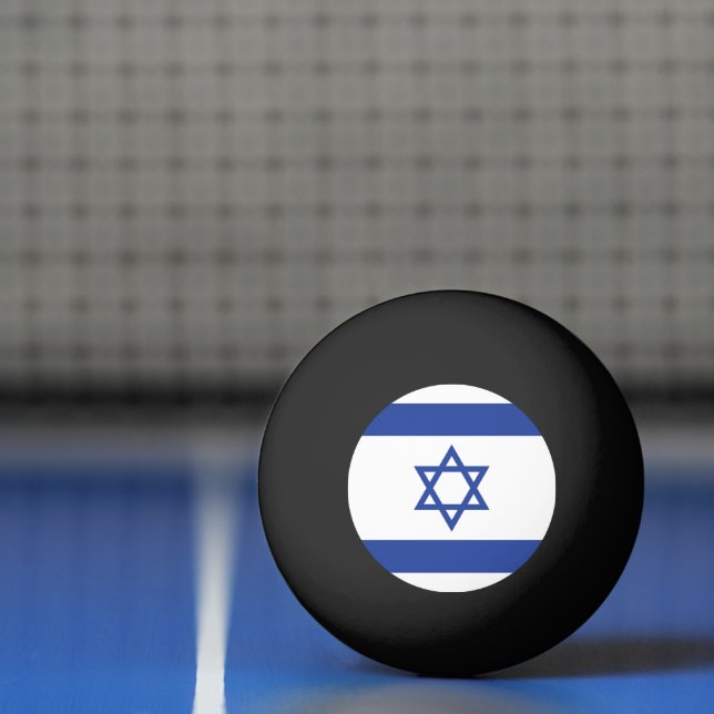 State of Israel Flag, Star of David Judaism Jewish Ping Pong Ball (Net)