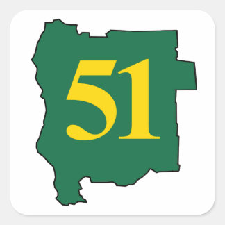 State of Jefferon 51 Square Sticker