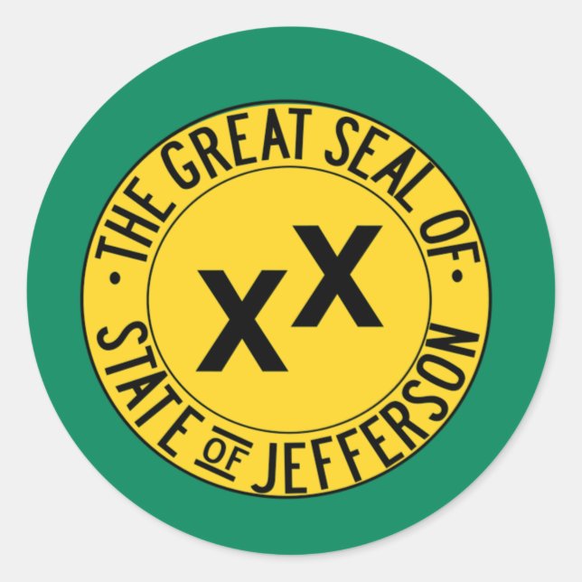 State of Jefferson Classic Round Sticker (Front)