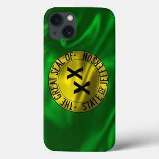 State of Jefferson Waving Flag iPhone Case