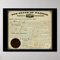 State of Kansas 1875 Jesse James Extradition Order