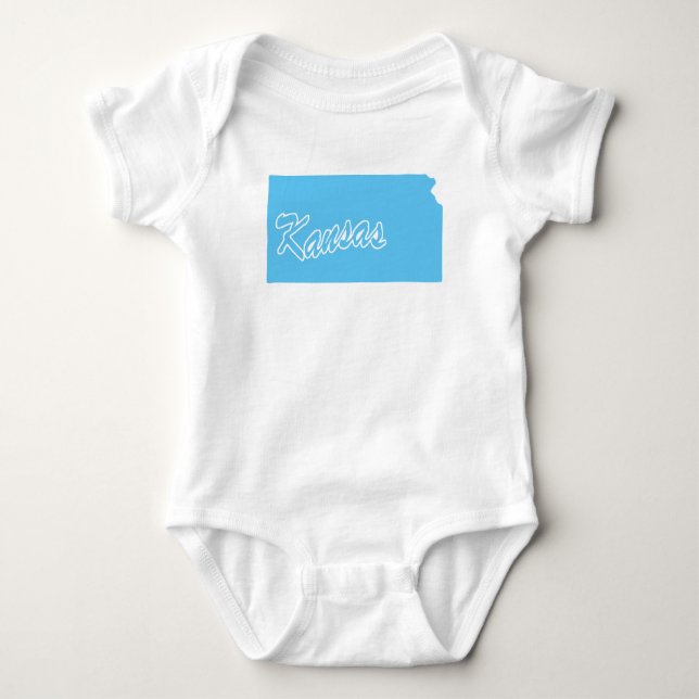 State Of Kansas Shape Baby Bodysuit (Front)