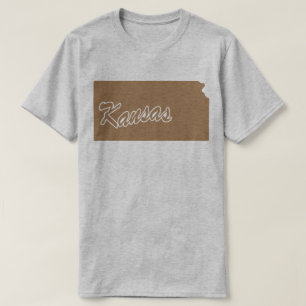 State Of Kansas Shape T-shirt