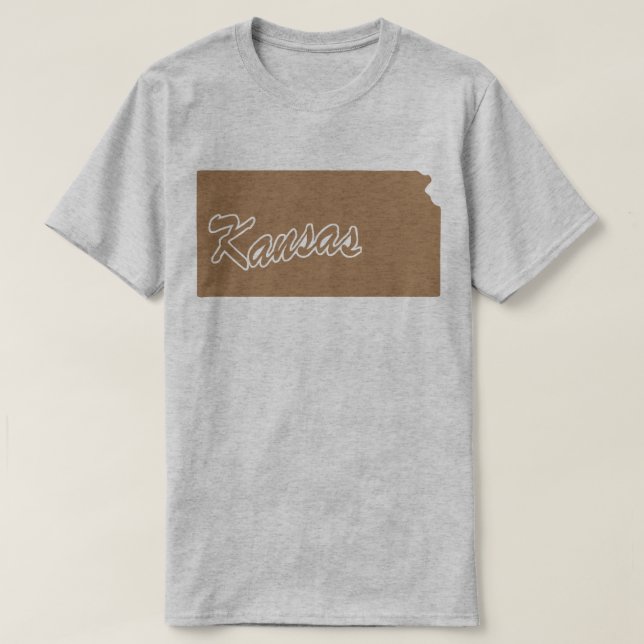 State Of Kansas Shape T-shirt (Design Front)