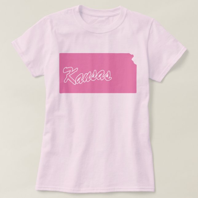 State Of Kansas Shape T-shirt (Design Front)