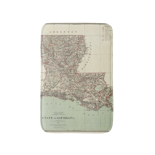 State of Louisiana Bath Mat (Front Vertical)