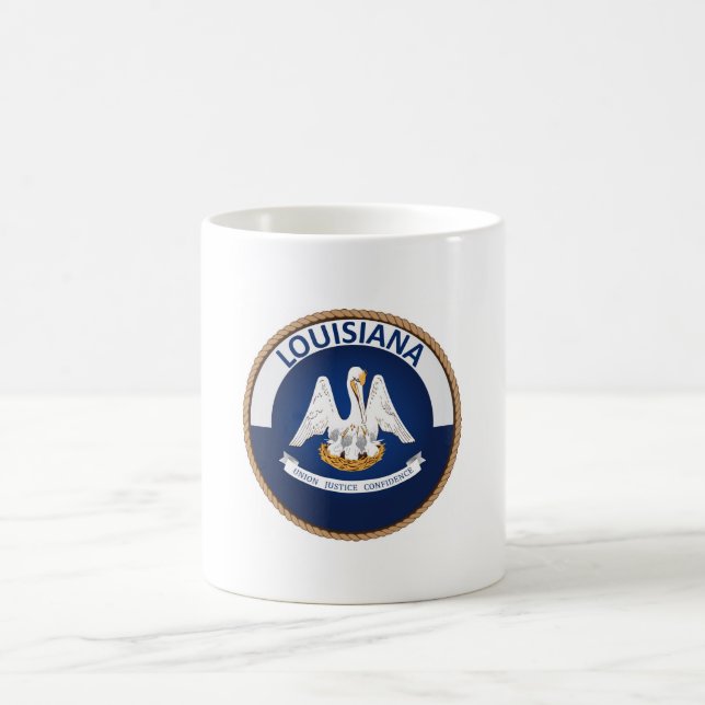 State of Louisiana Flag Seal Coffee Mug (Center)
