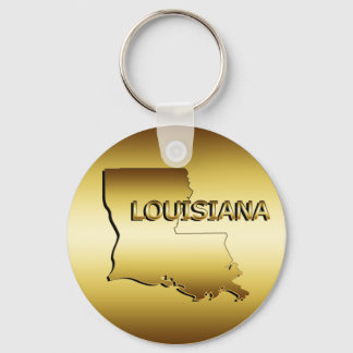 STATE OF LOUISIANA GOLD MEDALLION KEY RING