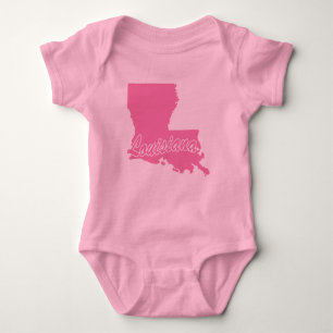 State Of Louisiana Shape Baby Bodysuit