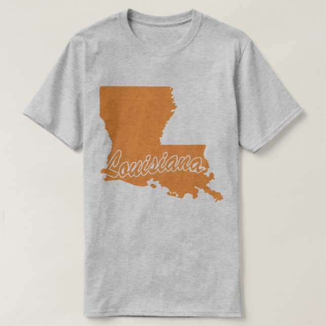 State Of Louisiana Shape T-shirt (Design Front)