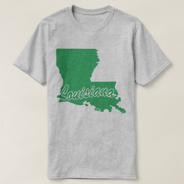 State Of Louisiana Shape T-shirt (Design Front)