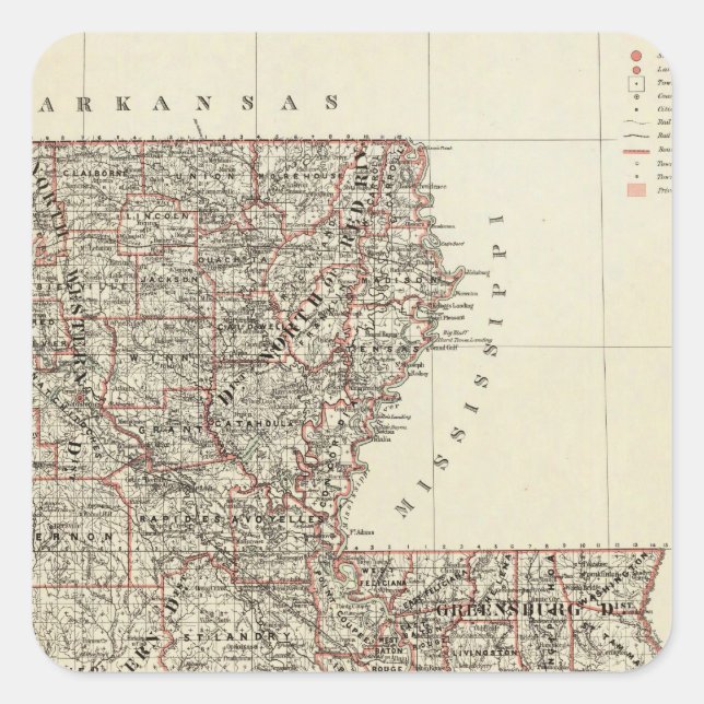 State of Louisiana Square Sticker (Front)