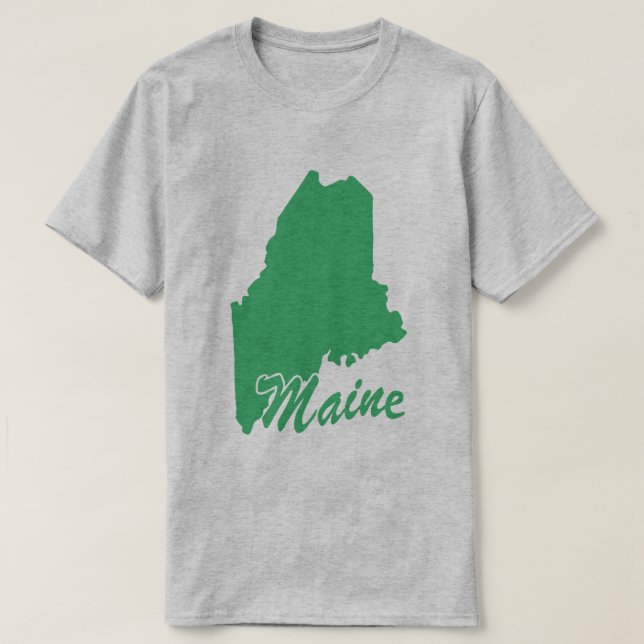 State Of Maine Shape T-shirt (Design Front)