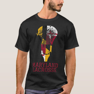 State of Maryland Flag Lacrosse Team Player Lax Co T-Shirt
