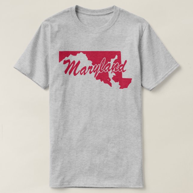 State Of Maryland Shape T-shirt (Design Front)
