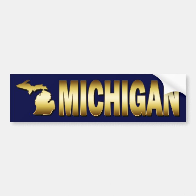 STATE OF MICHIGAN BUMPER STICKER (Front)