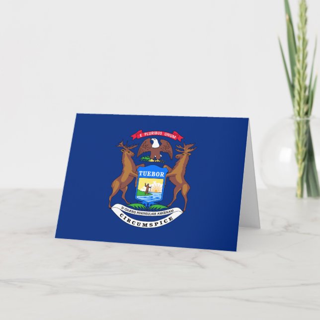 State of Michigan Flag Card (Front)
