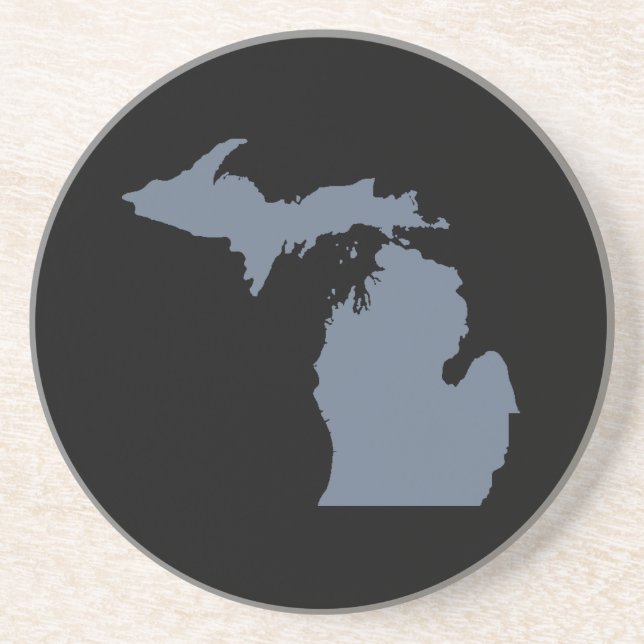 State of Michigan Sandstone Coaster (Front)