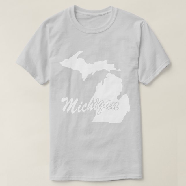 State Of Michigan Shape T-shirt (Design Front)