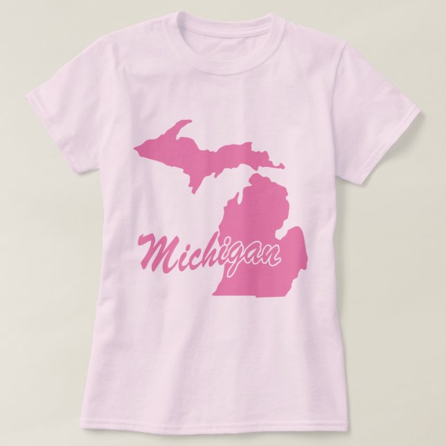 State Of Michigan Shape T-shirt (Design Front)
