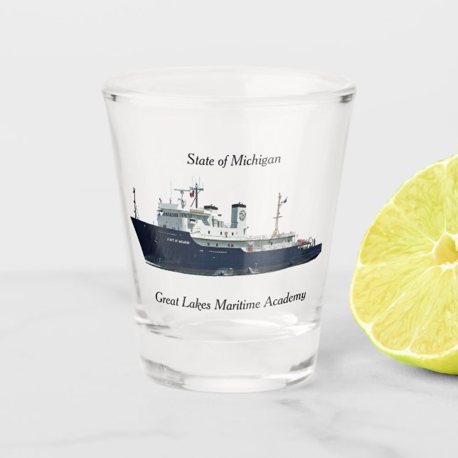 State of Michigan shot glass (Front)