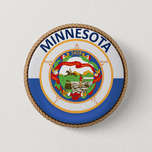 State of Minnesota Flag Seal Button