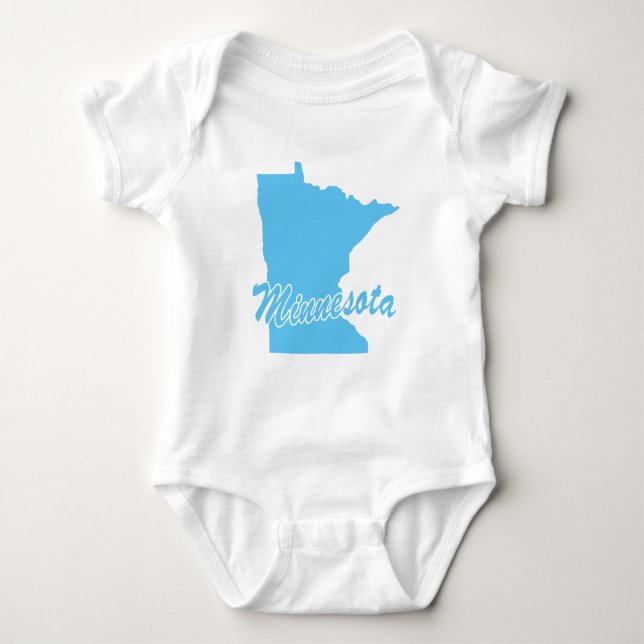 State Of Minnesota Shape Baby Bodysuit (Front)