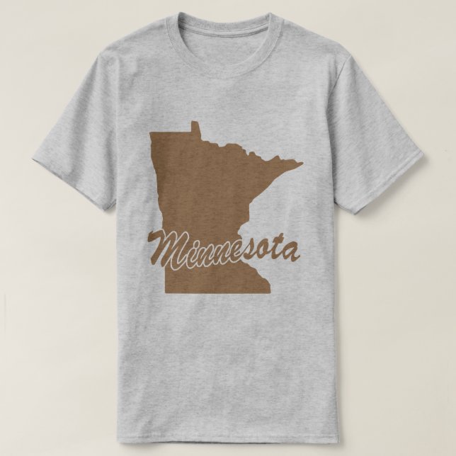 State Of Minnesota Shape T-shirt (Design Front)