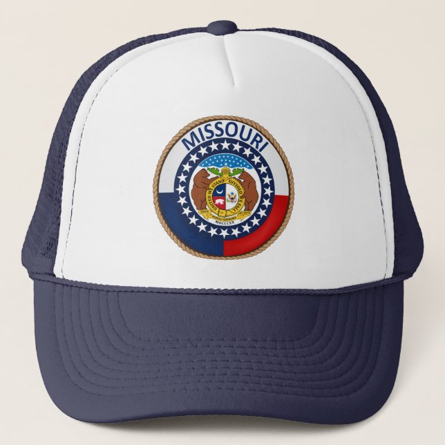 State of Missouri Flag Seal Trucker Hat (Front)