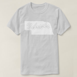 State Of Nebraska Shape T-shirt