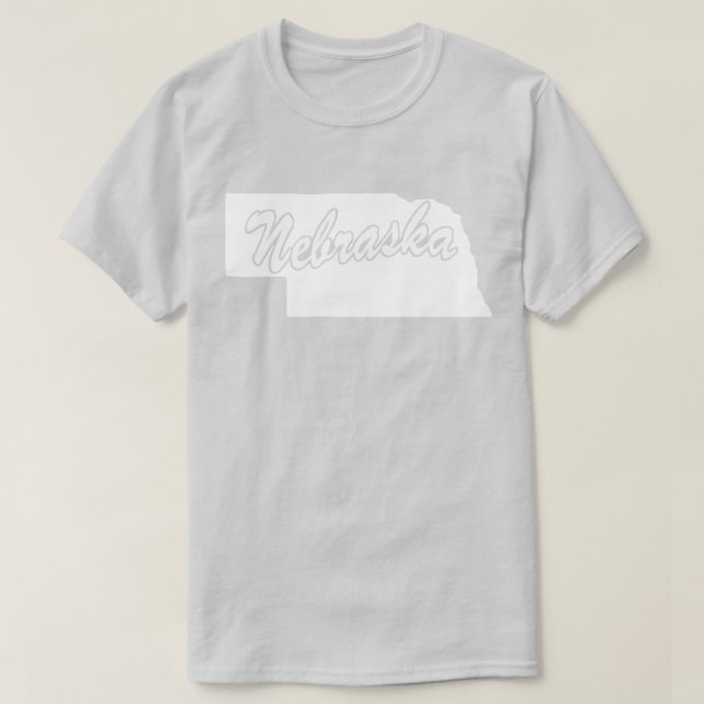 State Of Nebraska Shape T-shirt (Design Front)
