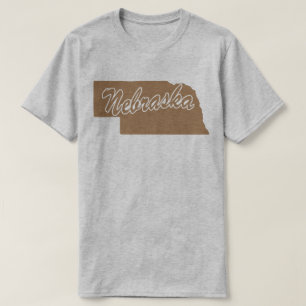 State Of Nebraska Shape T-shirt