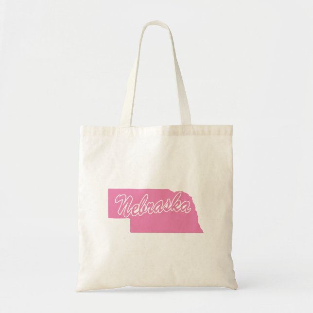 State Of Nebraska Shape Tote Bag (Front)