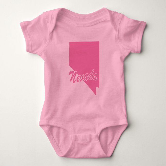 State Of Nevada Shape Baby Bodysuit (Front)