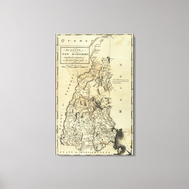 State of New Hampshire 2 Canvas Print (Front)