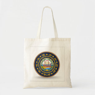 State of New Hampshire Flag Seal Tote Bag