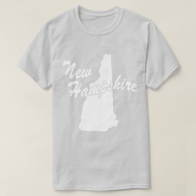 State Of New Hampshire Shape T-shirt (Design Front)