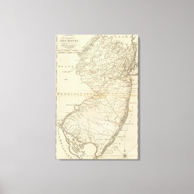 State of New Jersey 2 Canvas Print (Front)