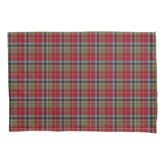 State of North Carolina Tartan Colourful Plaid Pillowcase (Front)