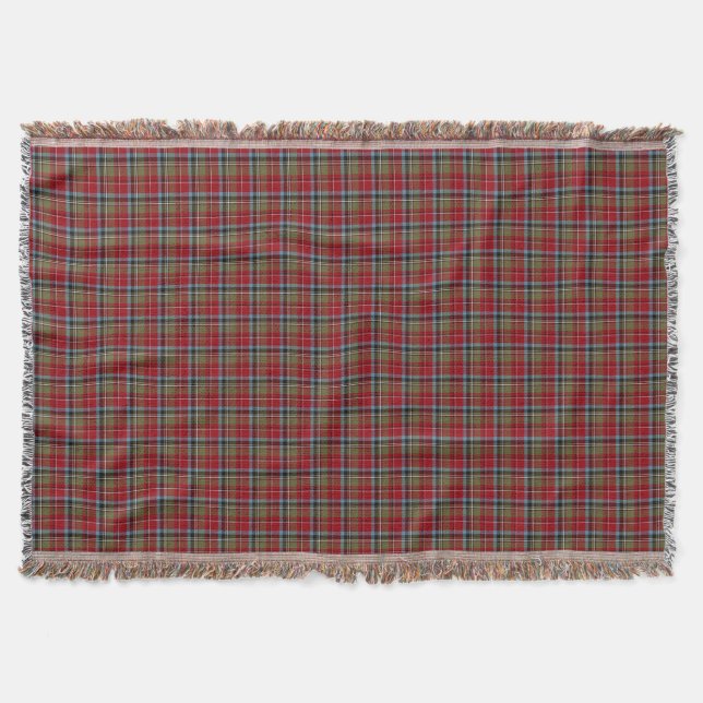 State of North Carolina Tartan Throw Blanket (Front)