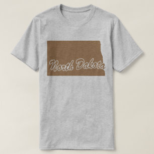 State Of North Dakota Shape T-shirt