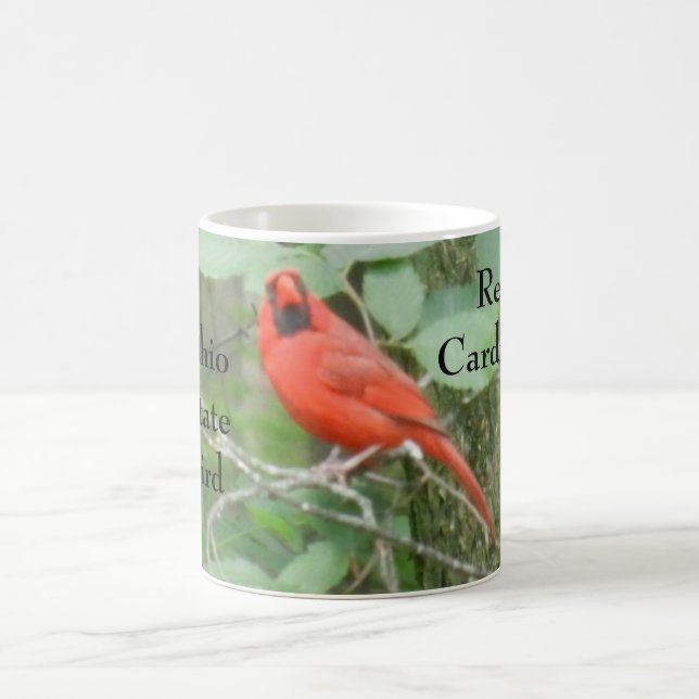 STATE OF OHIO BIRD RED CARDINAL MAGIC MUG (Center)