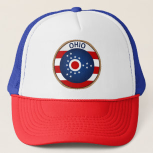 State of Ohio Flag Seal Trucker Hat