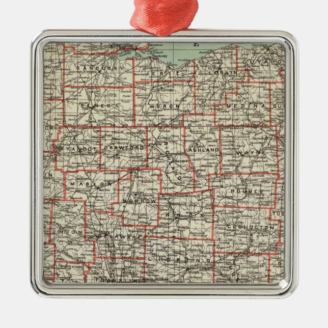 State of Ohio Metal Tree Decoration (Front)