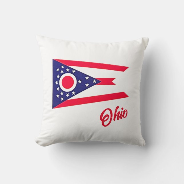 State of Ohio Throw Pillow (Front)